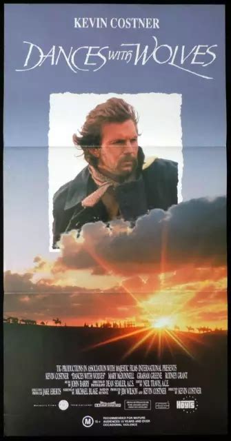 DANCES WITH WOLVES Daybill Movie Poster Kevin Costner Mary McDonnell