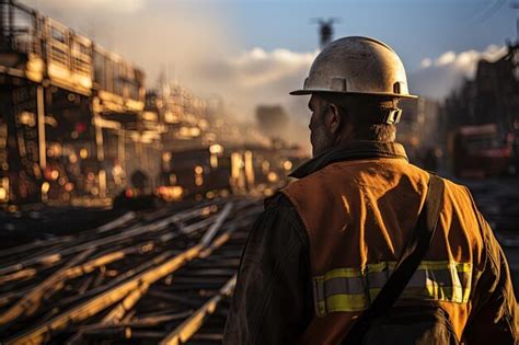 Premium Ai Image Construction Worker Wearing A Hard Hat A Reflective