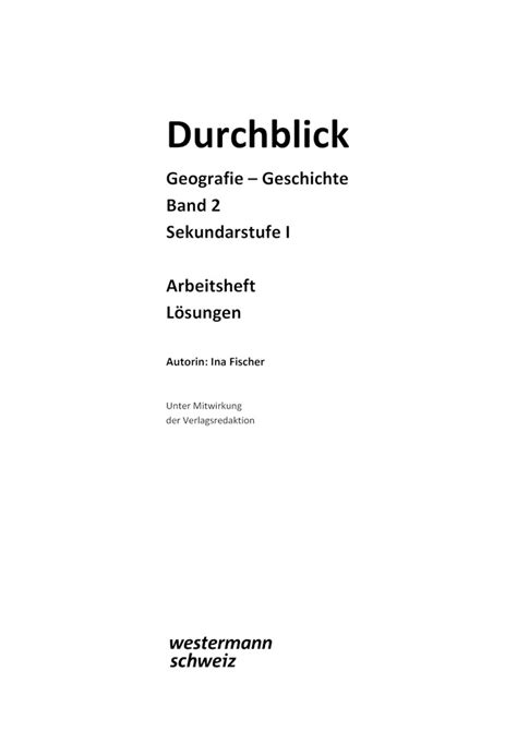 L Sungen Durchblick Geografie Geschichte Arbeitsheft Westermann