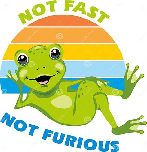 Smiling Frog Not Fast Stock Vector Illustration Of Childlike 261273617