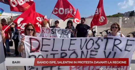 Bari Bando Ispe Salentini In Protesta Davanti La Regione