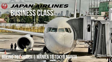 Japan Airlines Business Class Boeing 767 300ER Manila To Tokyo Narita