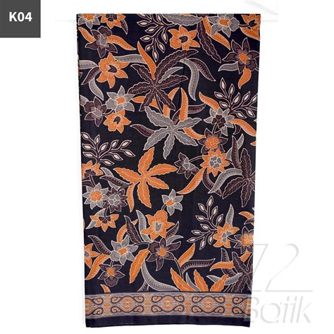 Jual Kain Batik Premium Bahan Katun Motif Kembang Daun Singkong Warna