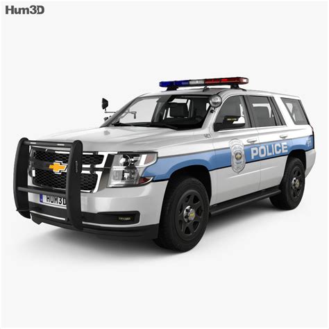 Chevrolet Tahoe Police with HQ interior 2017 3D model - Download ...