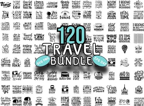 Travel Svg Bundle Svg Files For Cricut Svg Cut Files Etsy