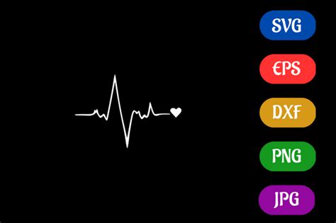 Heartbeat Svg Eps Dxf Png  Graphic By Creative Oasis · Creative