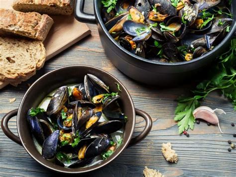 Mussels In Creamy White Wine Sauce Moules Marini Res La Cr Me