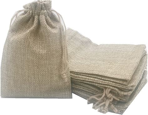 Amazon LANXINGYAN 50Pcs 7x9 Inch Burlap Gift Bags With Drawstring