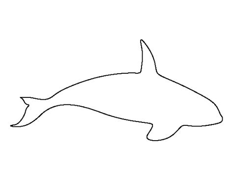 Printable Killer Whale Template for Crafts and Scrapbooking