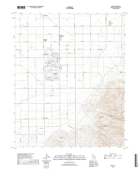 Arvin California US Topo Map – MyTopo Map Store