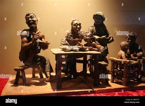 Clay figurines depicting the life of Hakka people, China Hakka Museum ...