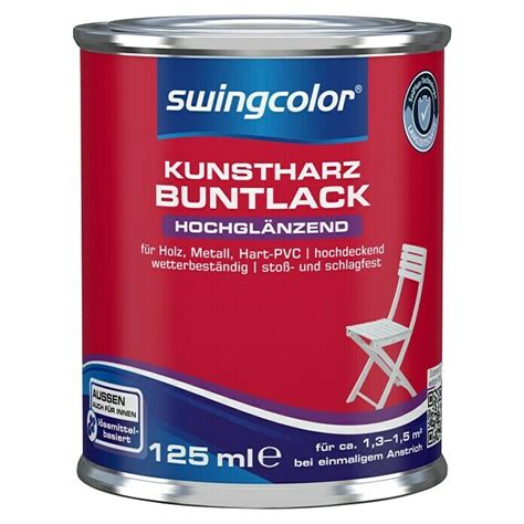 swingcolor Kunstharz Buntlack Anthrazitgrau hochglänzend 125 ml 1 3