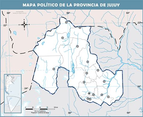 Blank political map of the Province of Jujuy, Argentina | Gifex