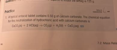 Solved Practice A Typical Antacid Tablet Contains G Of Calcium