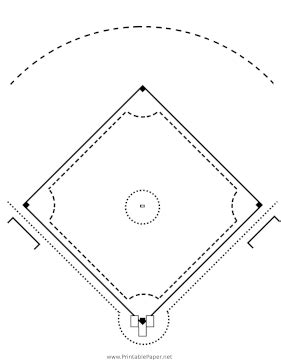 Baseball Diamond Template Printable