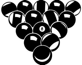 Billiards clipart black and white, Billiards black and white ...