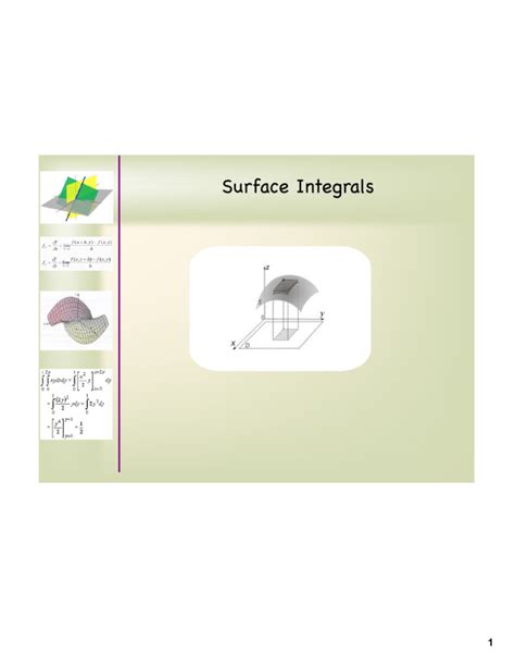 Surface Integrals 1