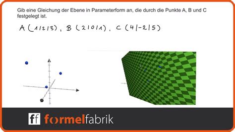 Vektorrechnung Ebenengleichung In Parameterform Mit 3 Punkten