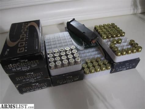 ARMSLIST - For Sale: .45 GAP AMMO PACKAGE