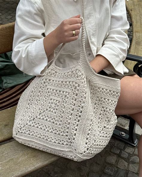 Zoe Tote Bag Tante Gr N Virka V St Virkade V Skor V Skor