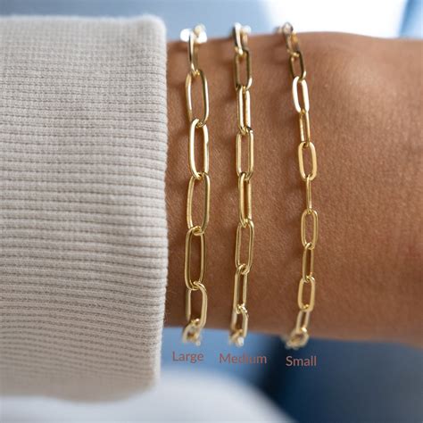 Paperclip Bracelet Paperclip Chain Chain Link Bracelet Layering