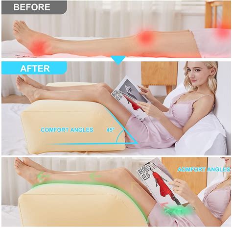 Leg Elevation Pillow Valuxe Wedge Pillow Inflatable Leg Rest Cushion