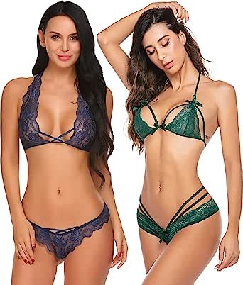 Amazon Avidlove Lingerie Lace Babydoll 2 Piece Sexy Bra And Panty