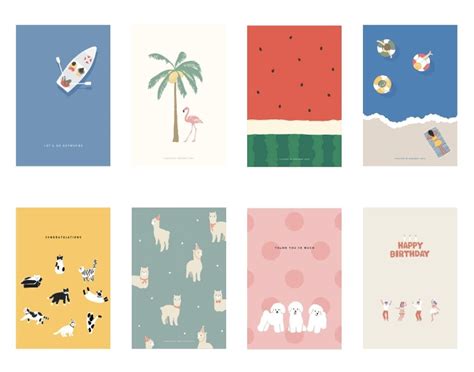 Dailylike Illustration Card v1 | Postcard design inspiration, Postcard design, Illustration design