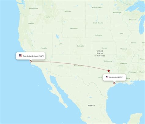 All Flight Routes From Houston To San Luis Obispo Hou To Sbp Flight