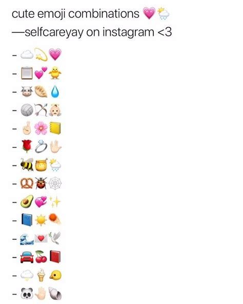 Cute Emoji Combinations For Instagram Bio