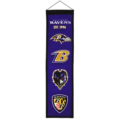 Baltimore Ravens Logo Evolution Heritage Banner – Palm Beach Autographs LLC