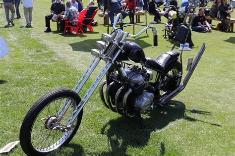 Honda Cb Chopper On Display At The Quail Motorcycle