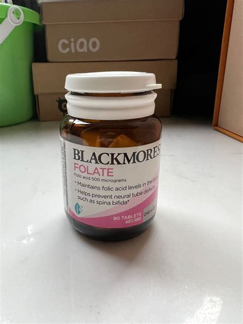 Blackmores Folate 500mcg 90 Tablets Folic Acid 500 Mcg One A Day