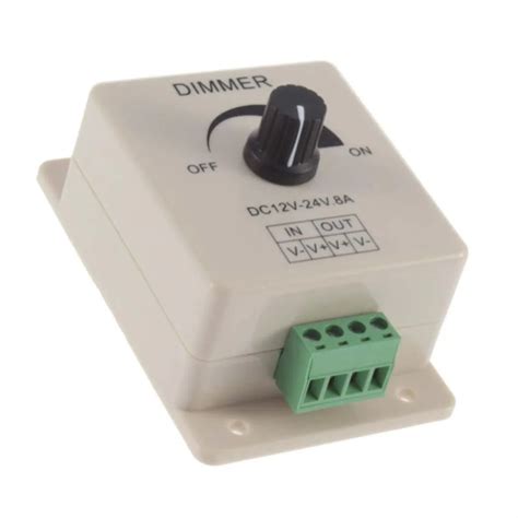 LED Dimmer Switch DC12 24V 8A Light Dimmer Adjustable Brightness