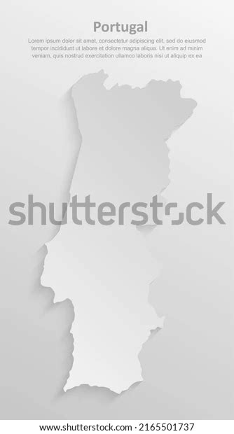 Simple White Vector Map Portugal Isolated Stock Vector Royalty Free 2165501737 Shutterstock