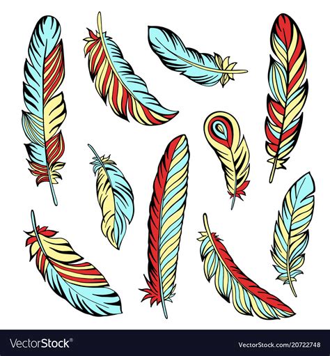 Indian Feathers Vector