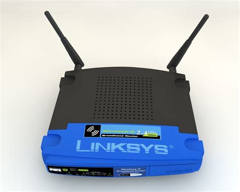 linksys broadband router 3d model