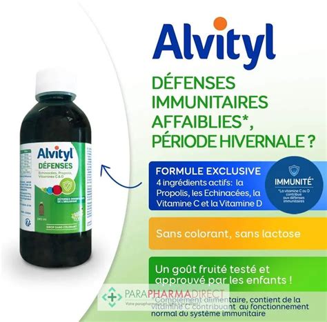 Alvityl Défenses Défenses Immunitaires De Lorganisme Sirop 240 Ml