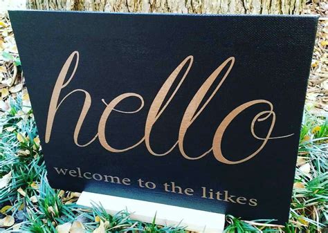 'hello' Personalized Welcome Sign - Three Different Directions