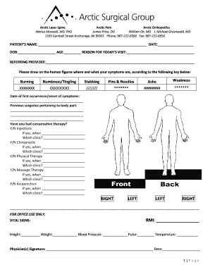 Fillable Online Arctic Laser Spine Fax Email Print PdfFiller