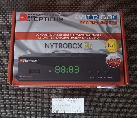 Dekoder Tuner Tv Opticum Nytrobox Ns Dvb T Dekoder Tuner Tv Optic