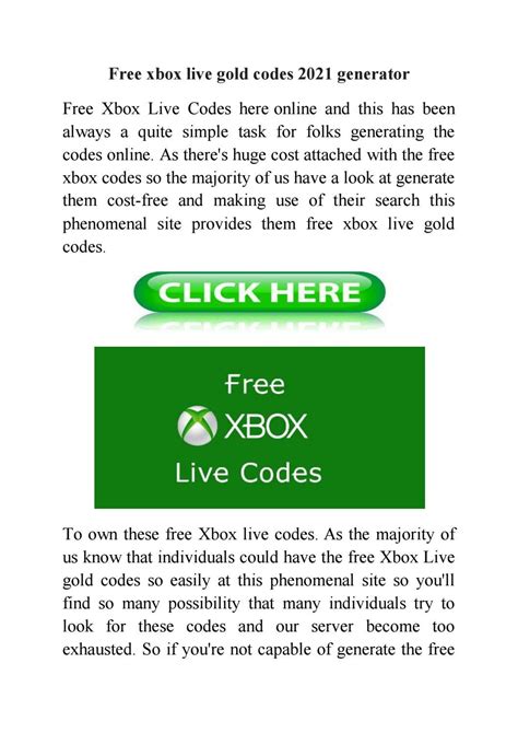 Xbox Live Gold Codes