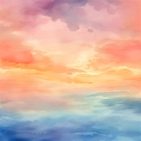 Premium Photo | Sunset watercolor