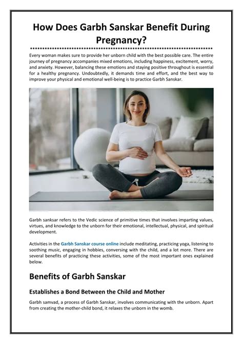 PPT How Does Garbh Sanskar Benefit During Pregnancy PowerPoint