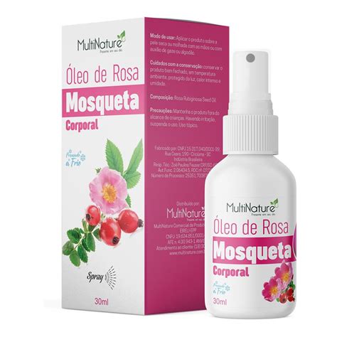 Óleo de rosa mosqueta spray corporal 30ml Multinature Farma Direta