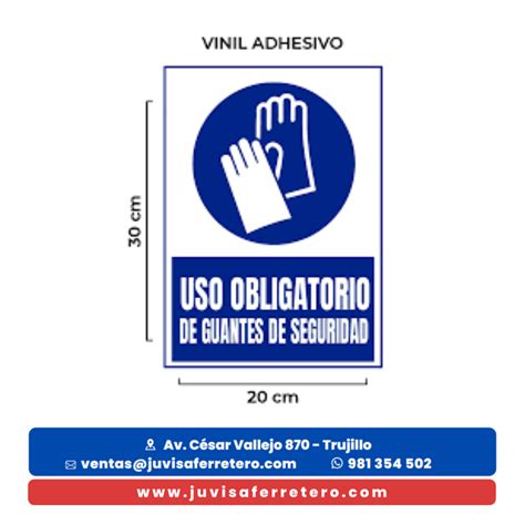 Se Al Uso Obligatorio De Guantes De Seguridad Vinil Adhesivo X Hot