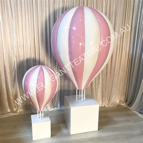 Pink Hot Air Balloon Elegant Tea Time Wedding Event Styling