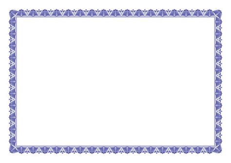 Blue Certificate Border