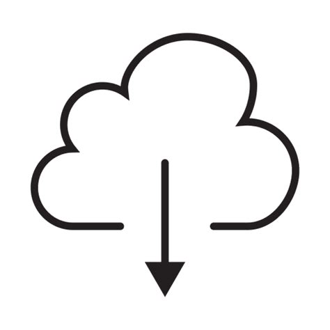 Diseño Png Y Svg De Descargar Icono De Trazo De Nube Para Camisetas