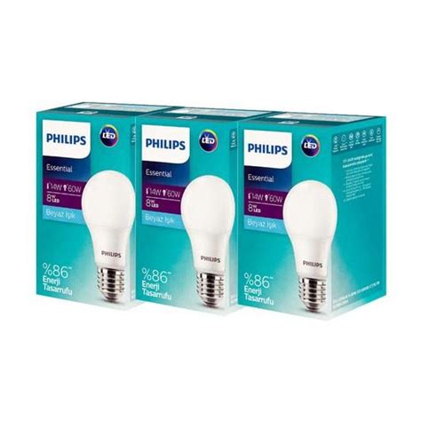 n11 PHILIPS 12Lİ LED AMPUL 8 W EKO PAKET Fiyat Arşivi